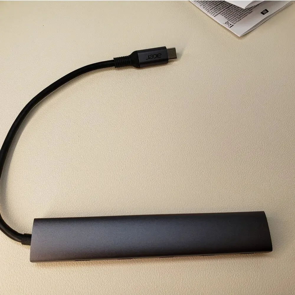 ACER 5-IN-1 USBC HUB MODEL ODK4LO for laptops Mac PC Linux. Portable Type C